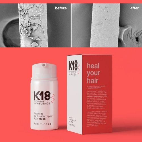Hair like new (with K18), no matter what you put it through