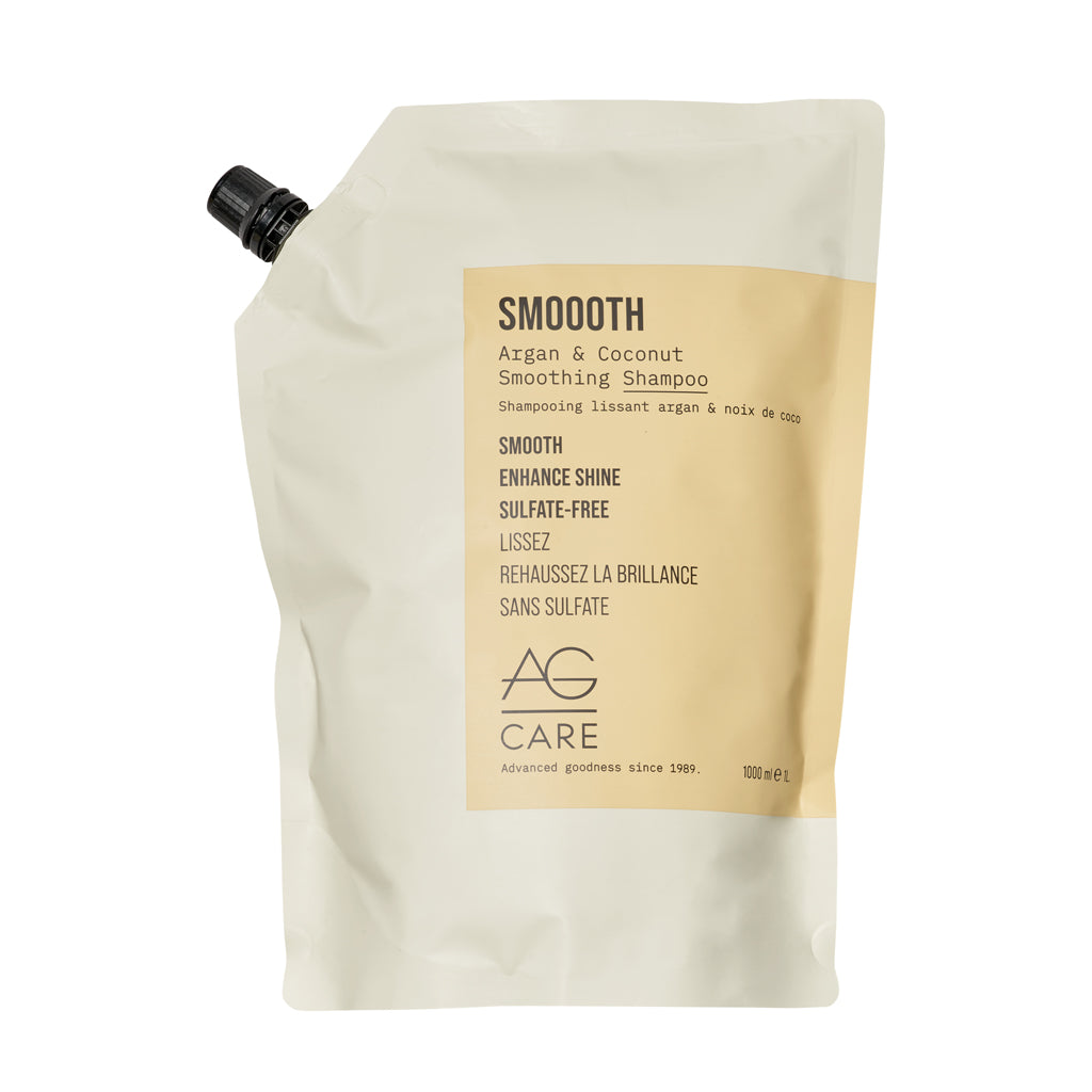 AG Smoooth Argan & Coconut Smoothing Shampoo 1L Refill Pouch - Zennkai