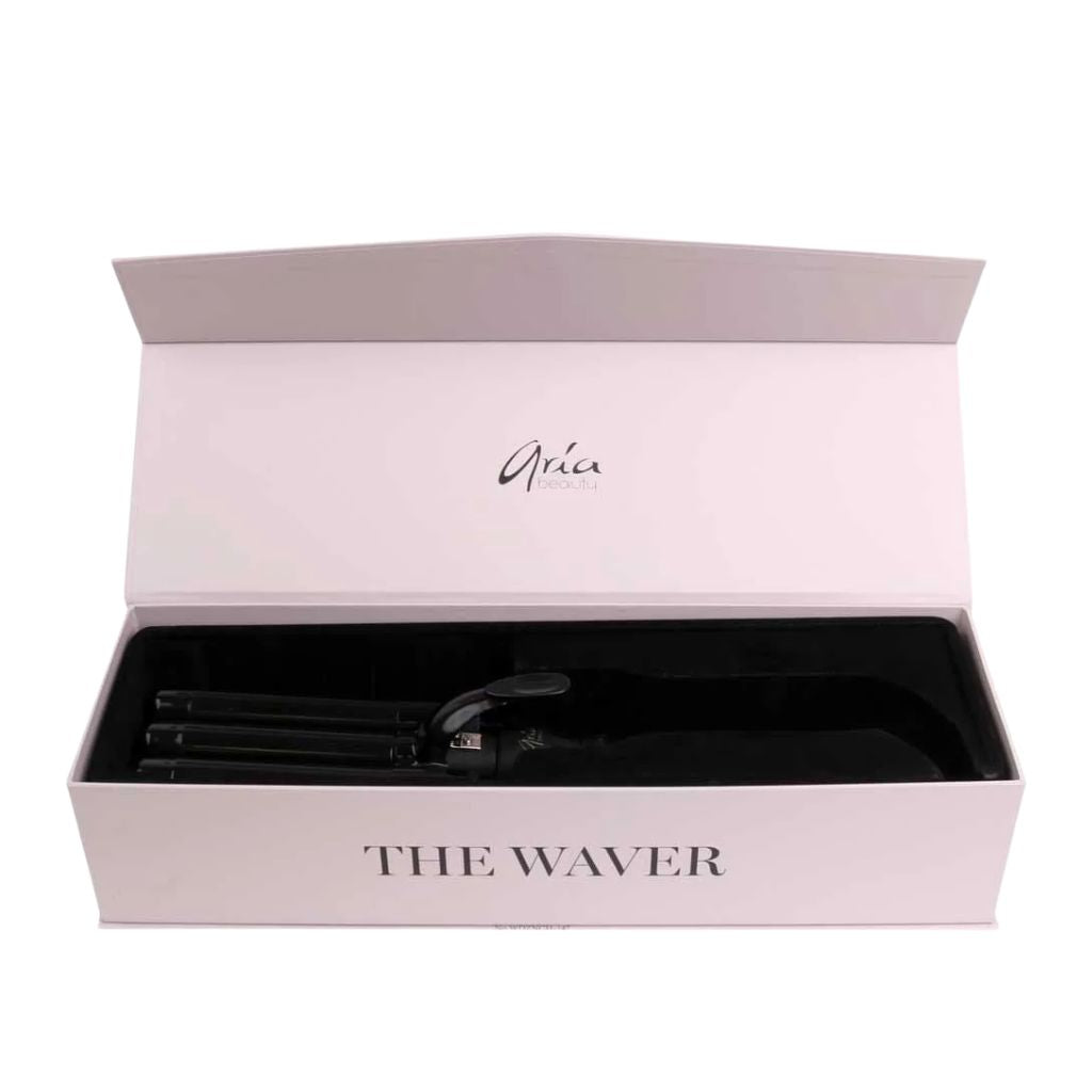 Aria The Waver Triple Barrel Waver 255mm Matte Black Opened Box - Zennkai