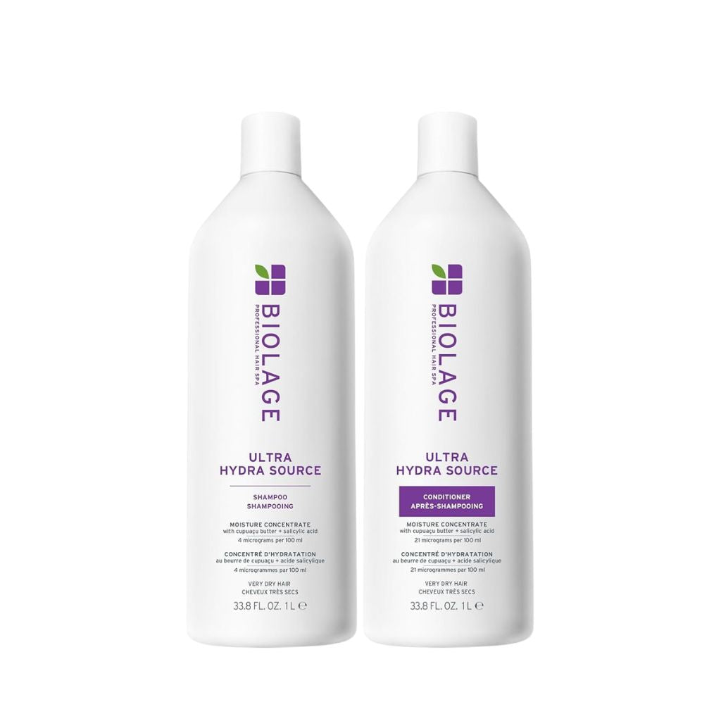 Biolage Ultra Hydrasource 1 litre professional intense moisture thick dry hair shampoo conditioner Canada