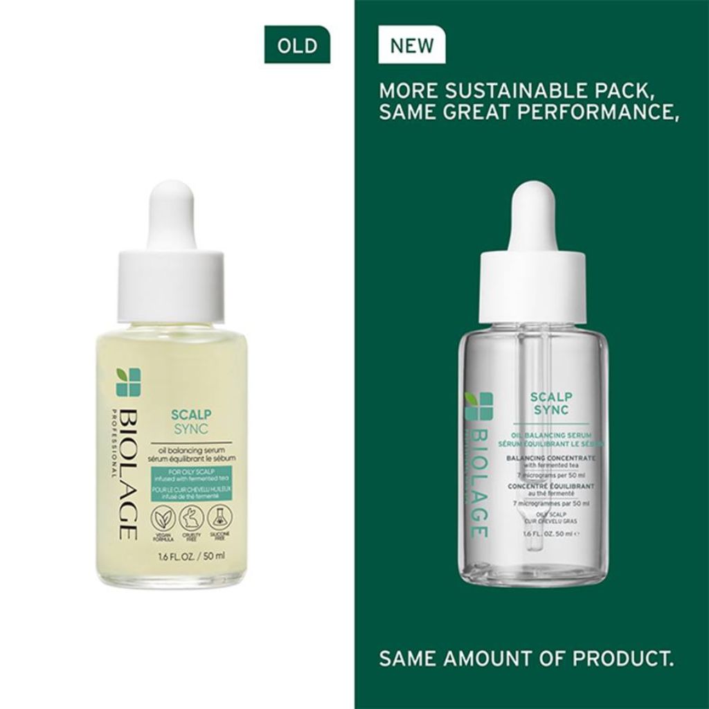 Biolage Scalpsync Balancing Concentrate for Oily Scalp Old vs New Packaging - Zennkai