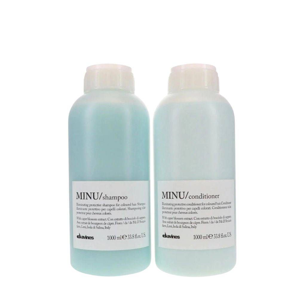Davines MINU 1 litre professional UV colour protection shampoo conditioner Canada