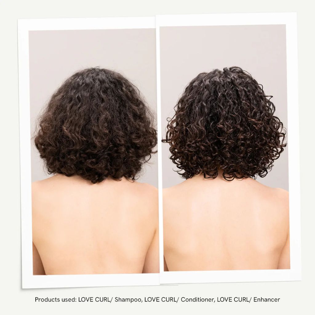 Davines Essential LOVE Curl Enhancing Protective Milk for Curly Hair Before and After - Zennkai