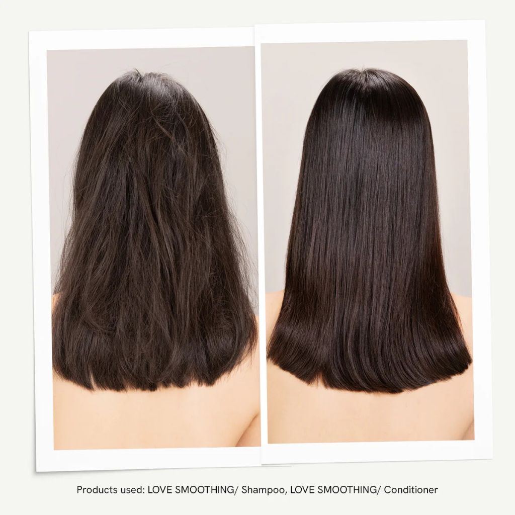 Davines Smoothing Bundle for Frizzy or Unruly Hair Before and After Zennkai