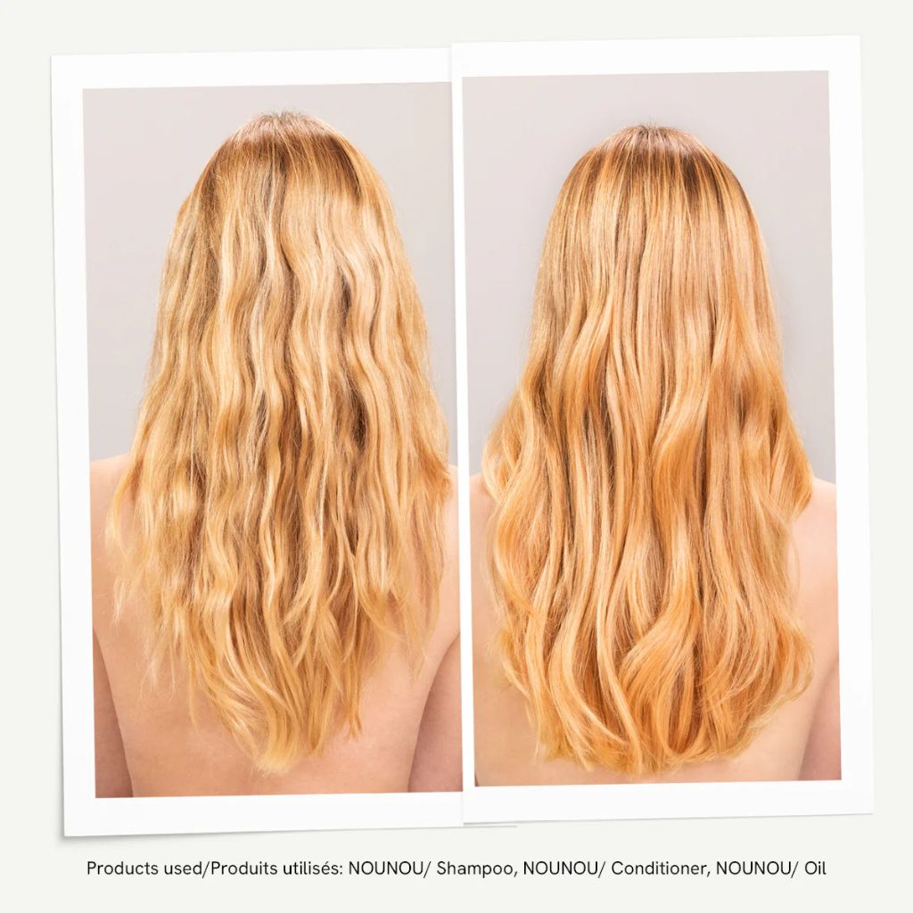 Davines Essential NOUNOU Nourishing Oil for Processed Hair Before and After - Zennkai
