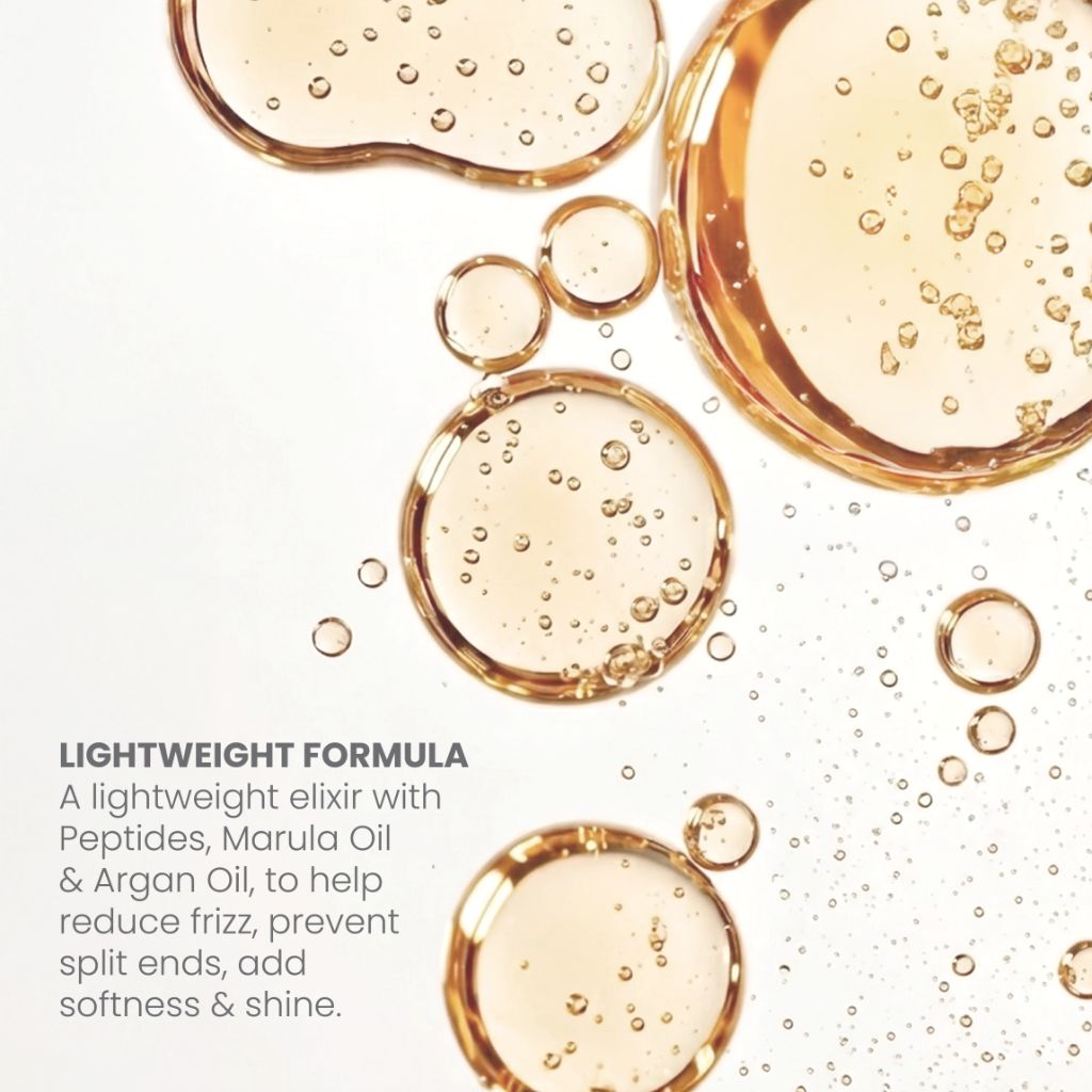 ELEVEN Australia Miracle Hair Oil Elixir key ingredients — Biotinoyl Tripeptide-1, Argan Oil, Marula Oil, Vitamins A, C and E
