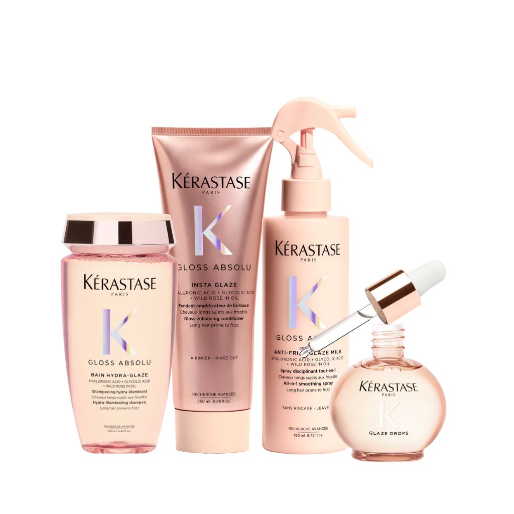 Kerastase Gloss Absolu Full Routine Bundle For Long Hair Prone To Frizz - Zennkai