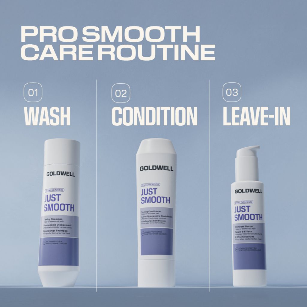 Goldwell Dualsenses Just Smooth Taming Shampoo 300ml Full Just Smooth Routine - Zennkai