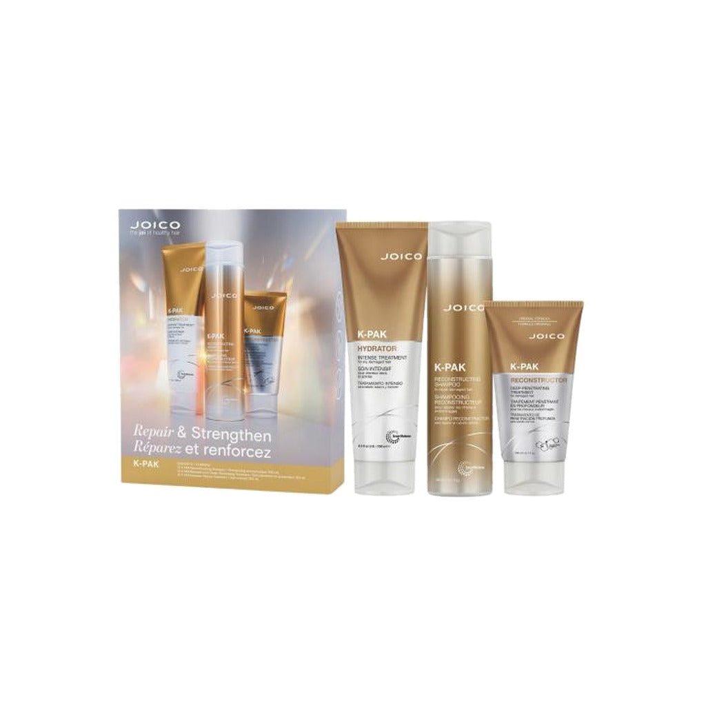Joico K-Pak Holiday Set with Reconstructing Shampoo, Deep-Penetrating Reconstructor and Intense Hydrator