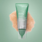 Joico Scalp Vitality Exfoliating Scrub transforming into rich foam after adding water