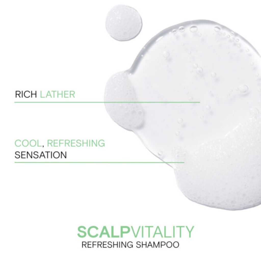 Joico Scalp Vitality key ingredients: stinging nettle extract, rosehip oil, pea and vegetable proteins