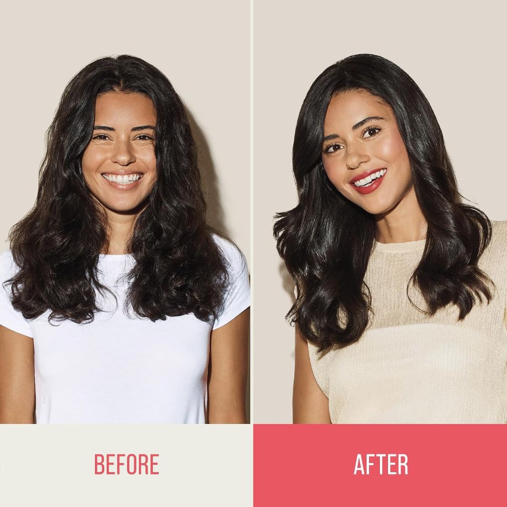 KMS All Smooth Shampoo 750ml for Frizzy Hair Before and After (1) - Zennkai