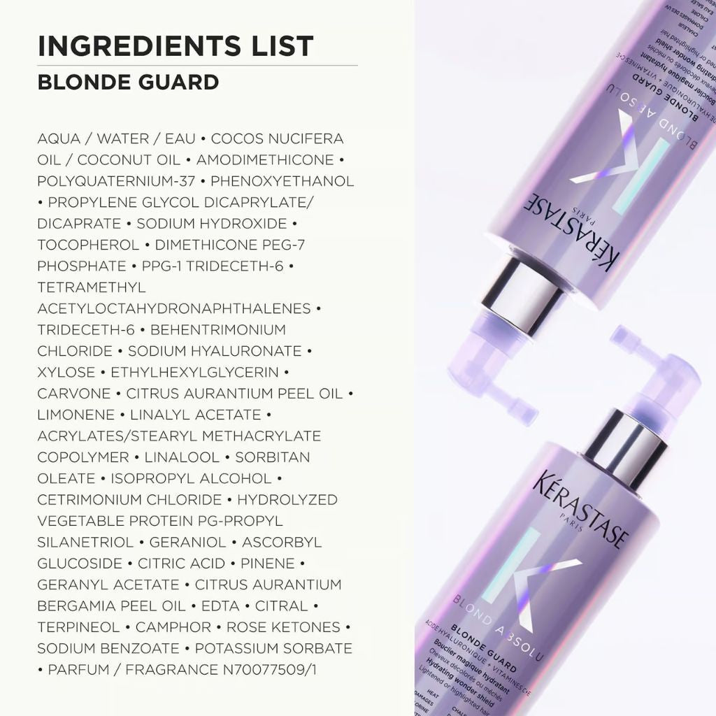 Kerastase Blond Absolu Blonde Guard for Blonde or highlighted hair Ingredients - Zennkai