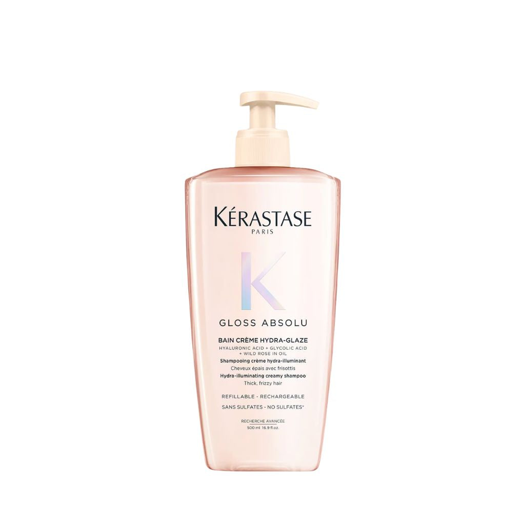 Kerastase Gloss Absolu Bain Creme Hydra-Glaze Shampoo 500ml for Thick Frizzy Hair Zennkai Canada