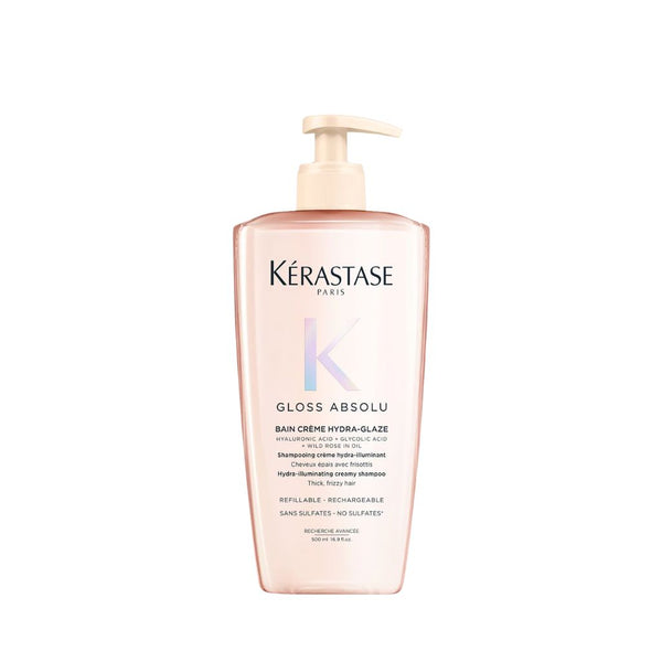 Kerastase Gloss Absolu Bain Creme Hydra-Glaze Shampoo 500ml for Thick Frizzy Hair Zennkai Canada