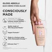 Kerastase Gloss Absolu Bain Creme Hydra-Glaze Shampoo for Thick Frizzy Hair Zennkai Canada