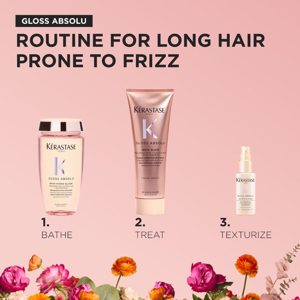 Kerastase Gloss Absolu Spring Set for Frizzy Hair 3 Step Routine Zennkai Canada