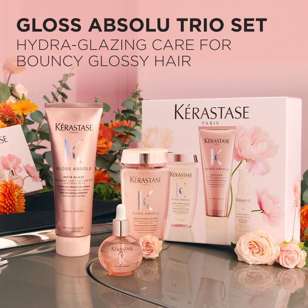Kerastase Gloss Absolu Spring Set for Frizzy Hair Bouncy Glossy Hair Zennkai Canada