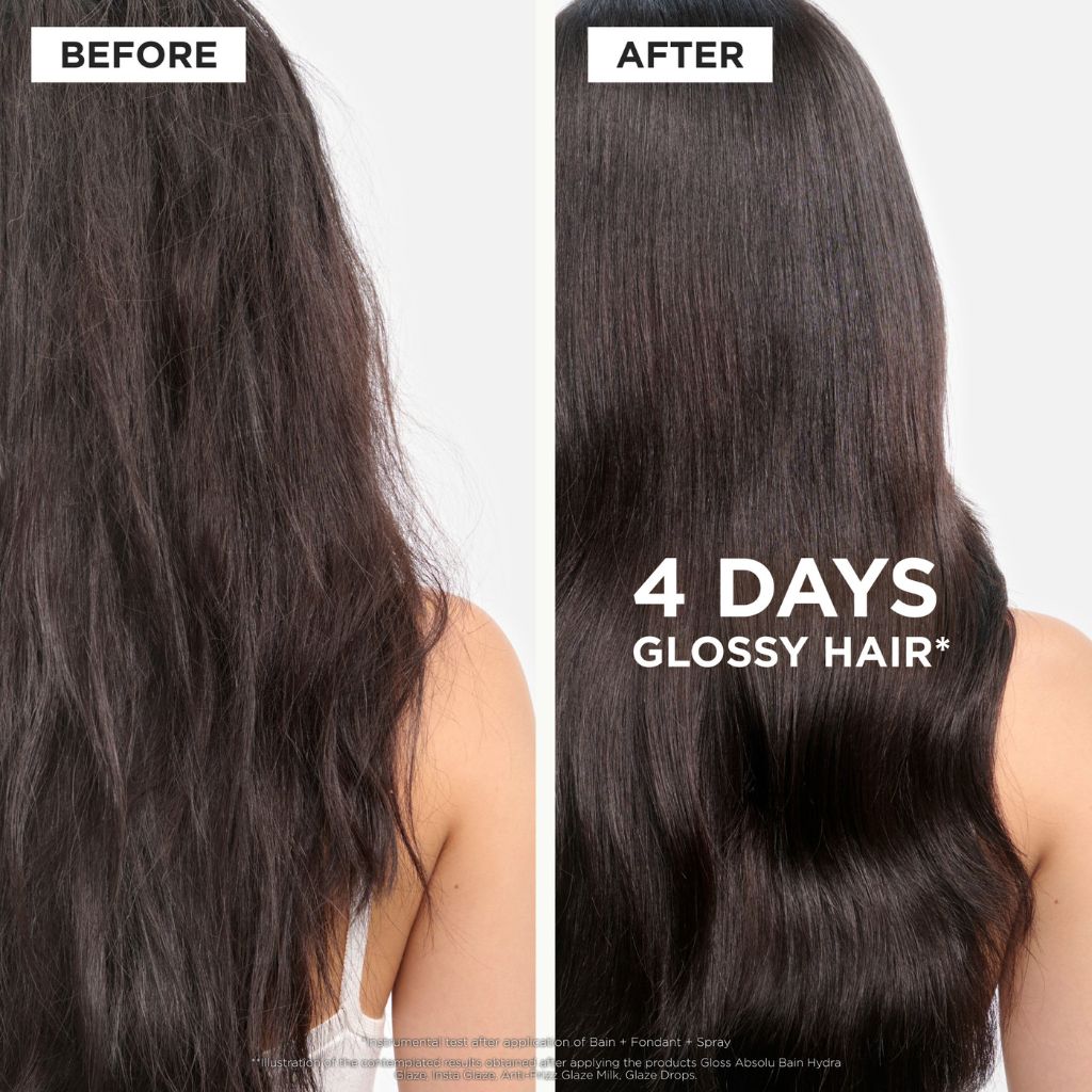 Kerastase Gloss Absolu Spring Set for Frizzy Hair Before and After Zennkai Canada