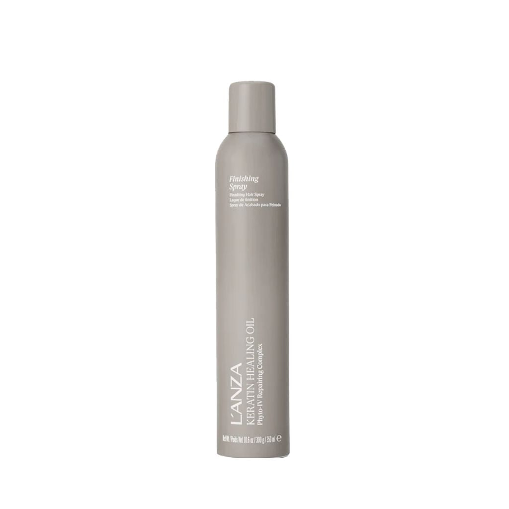 L'ANZA Keratin Healing Oil Lustrous Finishing Spray 350ml can on white background Zennkai