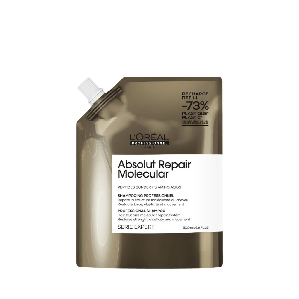 L'Oréal Professionnel Absolut Repair Molecular Shampoo Refill 500ml eco pouch — available at Zennkai Canada