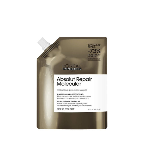 L'Oréal Professionnel Absolut Repair Molecular Shampoo Refill 500ml eco pouch — available at Zennkai Canada
