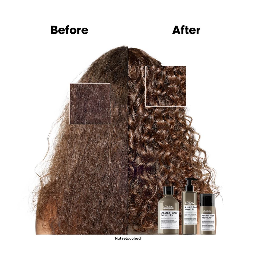 L'Oréal Absolut Repair Molecular repairs 2 years of hair damage in one use — stronger, shinier hair