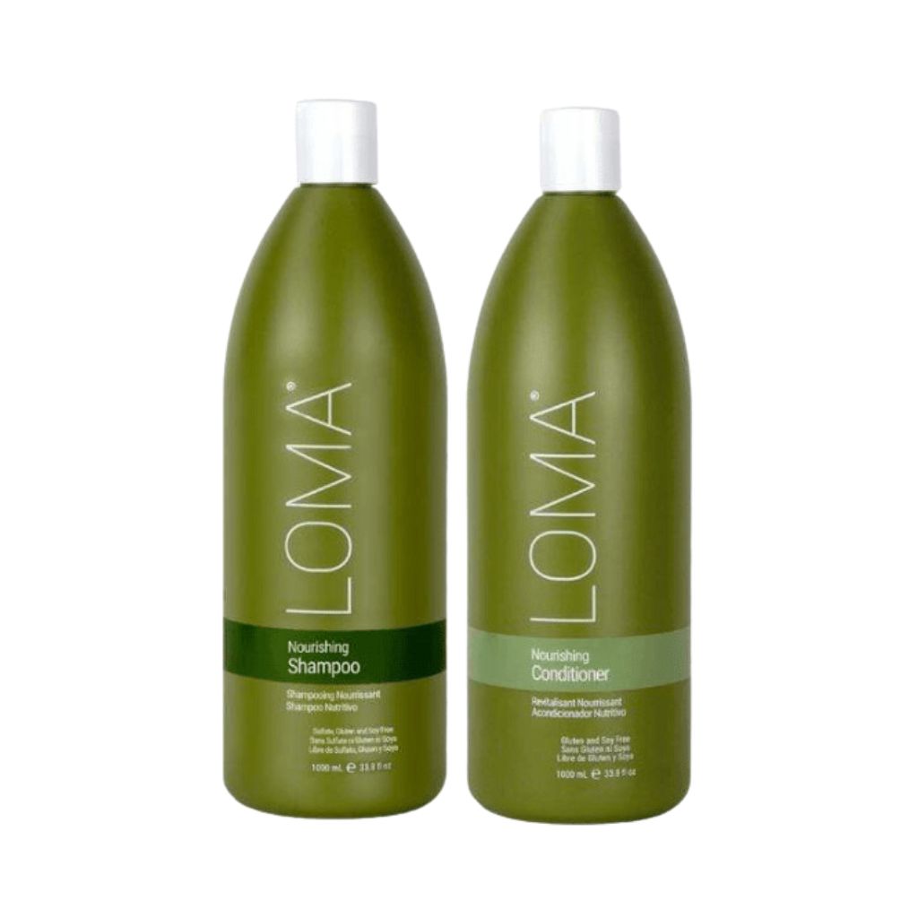 Loma Nourishing 1 litre professional organic nourishing shampoo conditioner damaged hair Canada