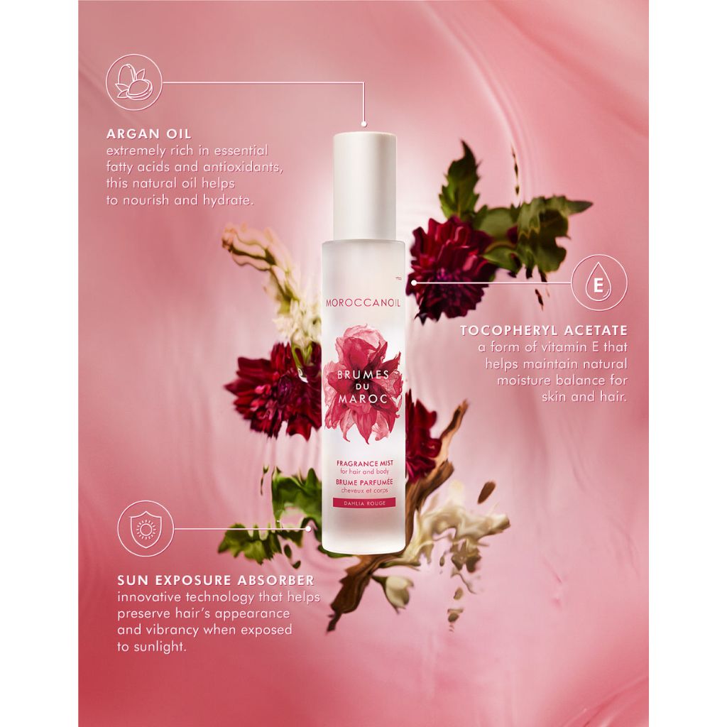 MoroccanOil Dahlia Rouge Hair and Body Fragrance Key Benefits - Zennkai
