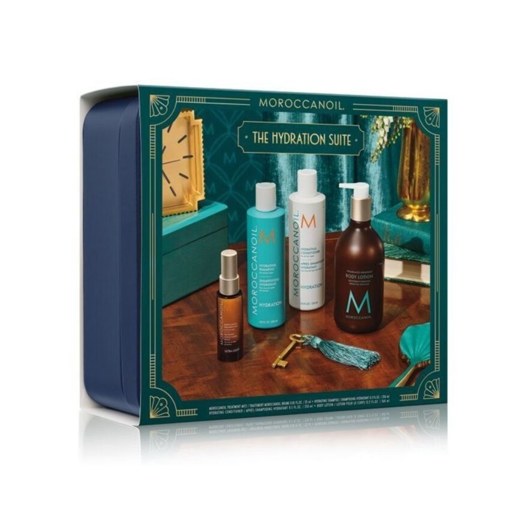 Moroccanoil Holiday Hydration Hair Set — shampoo, conditioner, treatment mist and body lotion gift set