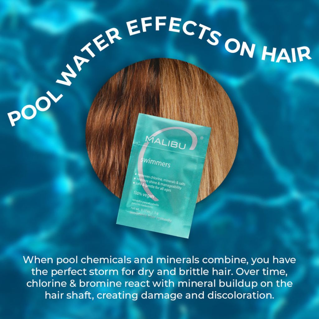 Malibu C Swimmers Wellness Clarifier to neutralize chlorine Pool Water effects on hair - Zennkai
