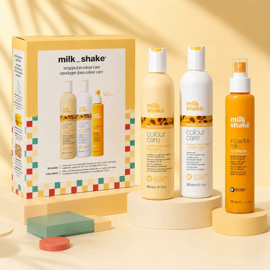 Milkshake Colour Care Holiday Set with Colour Maintainer shampoo, conditioner and Incredible Milk in gift box