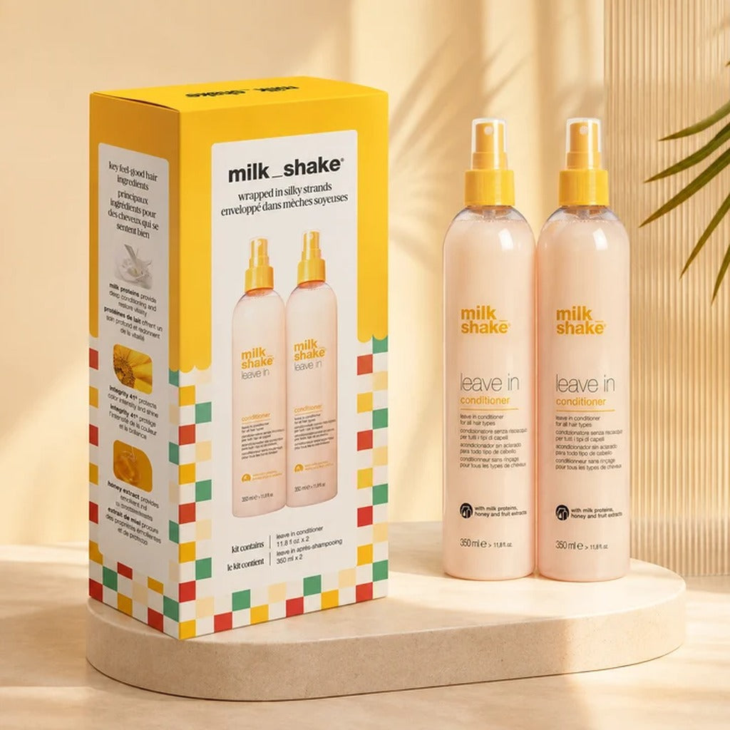 Milkshake Silky Strands Holiday Set with two Leave In Conditioner sprays in gift box