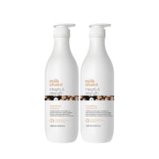 milk_shake Integrity & Strength Shampoo and Conditioner 1 litre duo bundle on white background