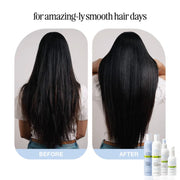 Milkshake No Frizz Allowed Glistening Rich Serum for Frizzy Coarse, Thick Hair before and after - Zennkai
