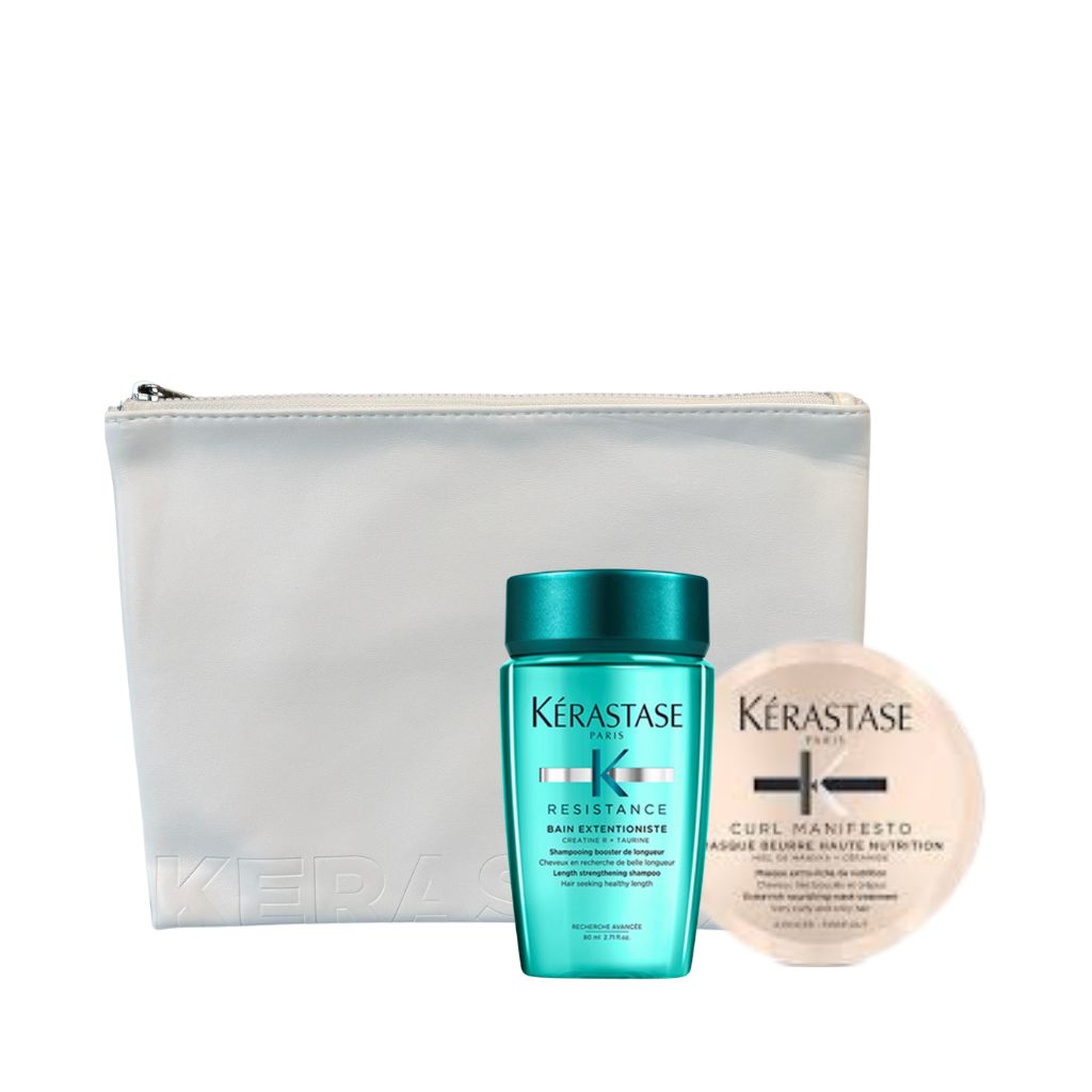 Kerastase 2 Travel Size Products + Leather Pouch