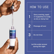 How to use Nioxin Night Density Rescue — apply 2–4 pipettes to scalp nightly, do not rinse