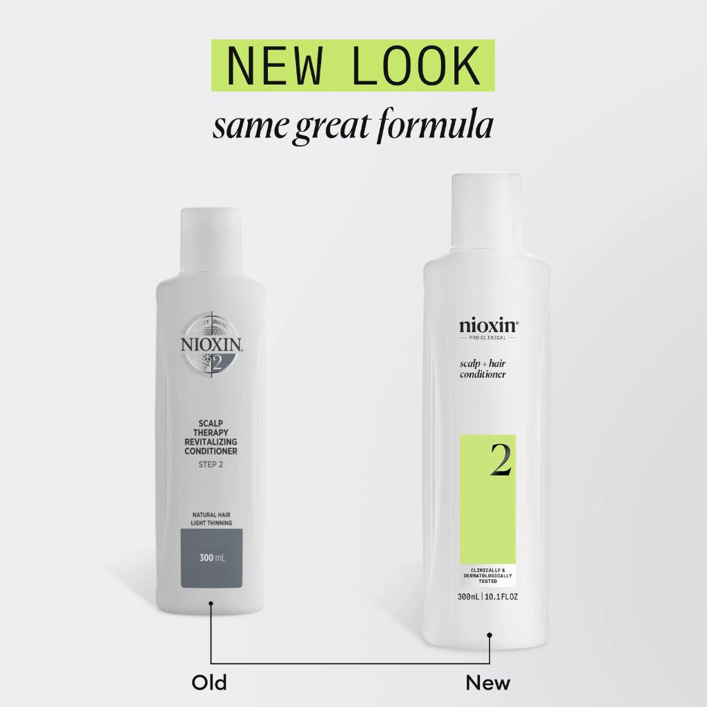 Nioxin System 2 Scalp + Hair Conditioner Old vs New Packaging - Zennkai
