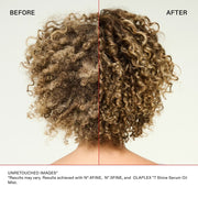 Olaplex No.7 Shine Serum Oil Mist Before and After Curly Hair - Zennkai
