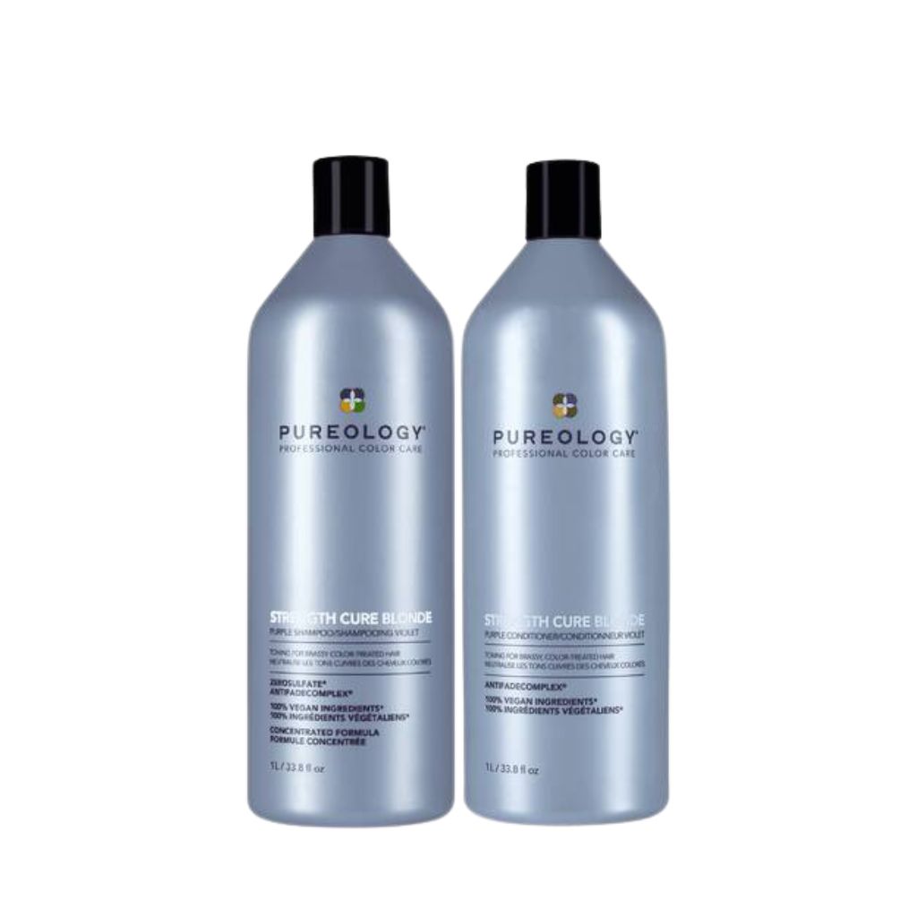 Pureology Strength Cure Blonde 1 litre professional bond repair blonde shampoo conditioner Canada