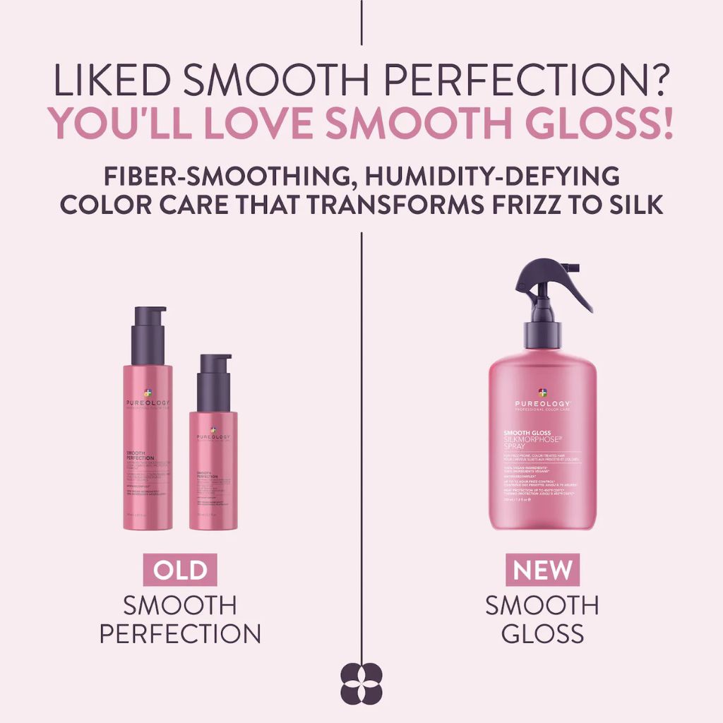 Pureology Smooth Gloss Silkmorphose Spray for Frizzy Hair Old vs New Packaging - Zennkai
