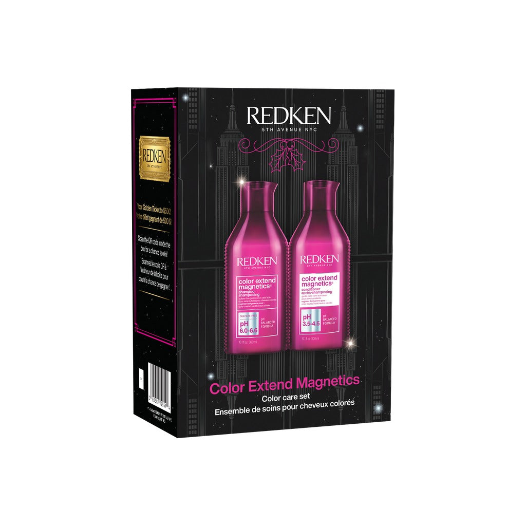 Back of Redken Color Extend Magnetics Holiday Set gift box