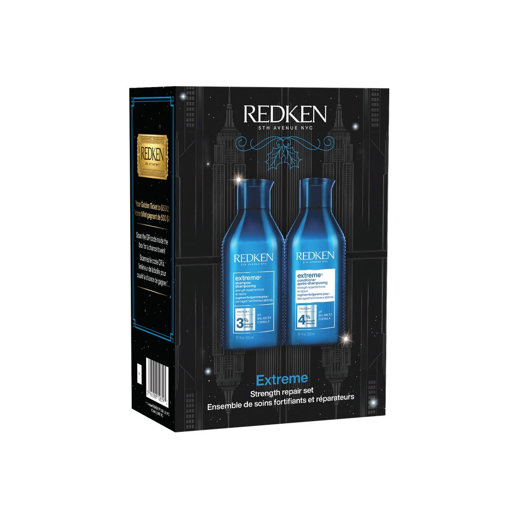 Back of Redken Extreme Holiday Set gift box