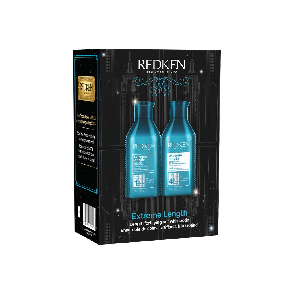 Back of Redken Extreme Length Holiday Set gift box