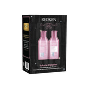 Back of Redken Volume Injection Holiday Set gift box
