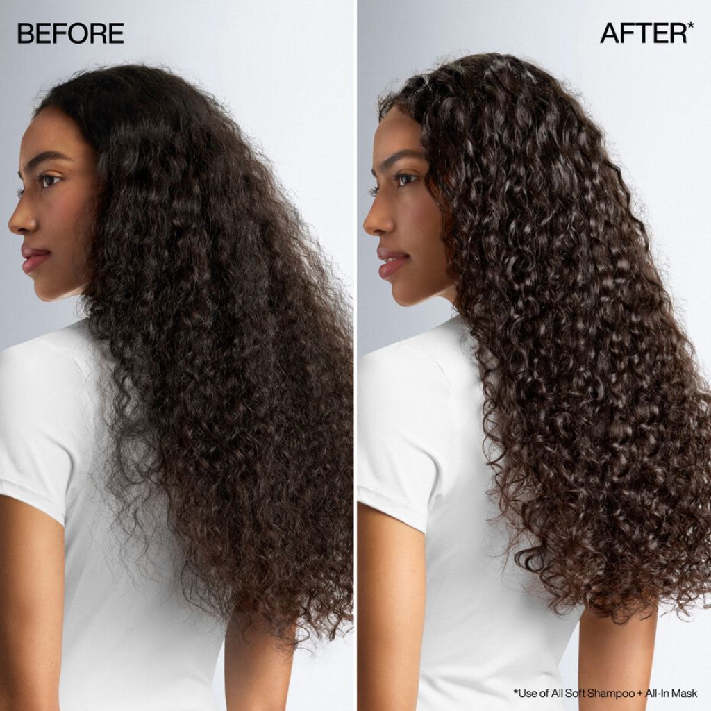 Redken All Soft All-in Mask for Dry Hair  Before and After - Zennkai