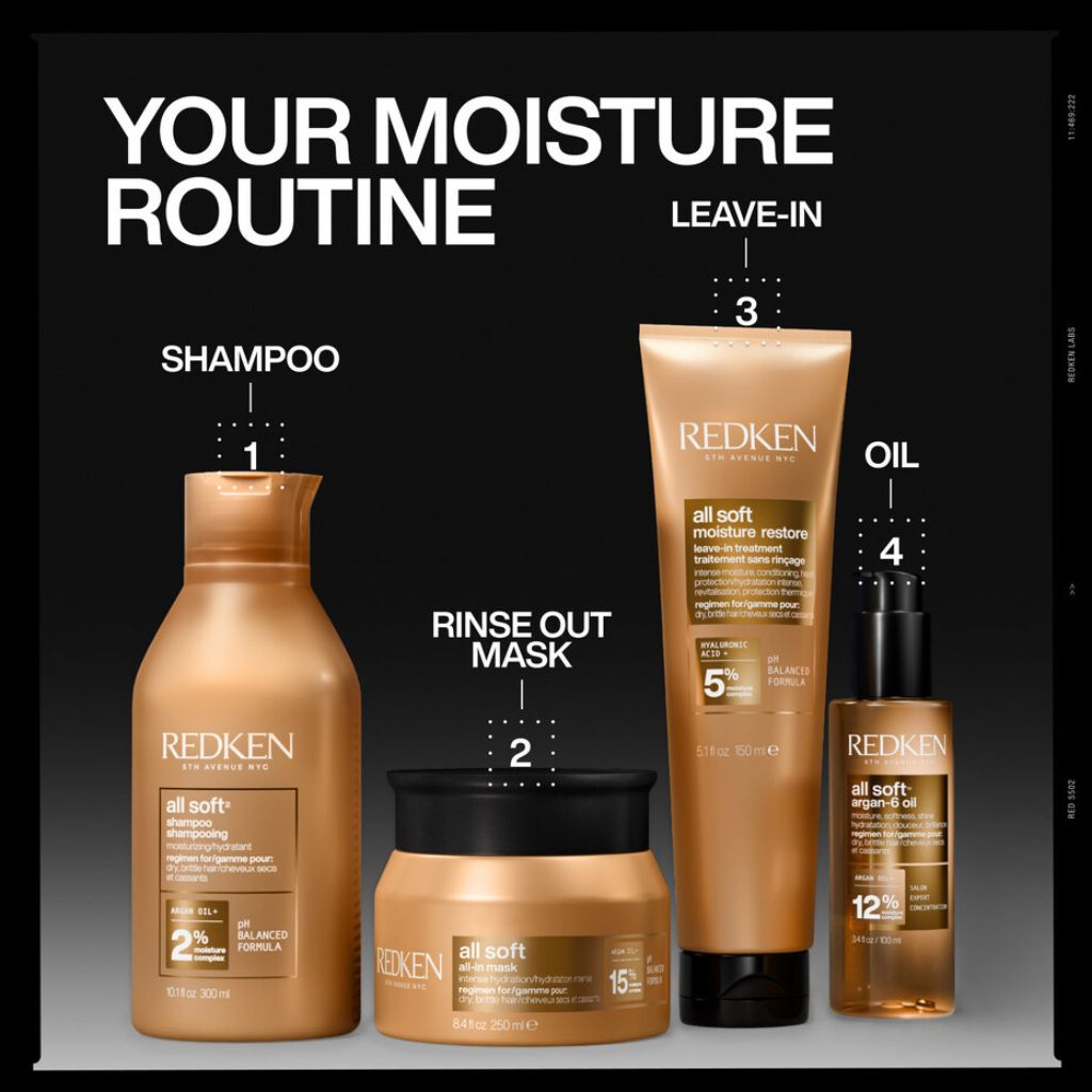 Redken All Soft All-in Mask for Dry Hair Full Routine - Zennkai