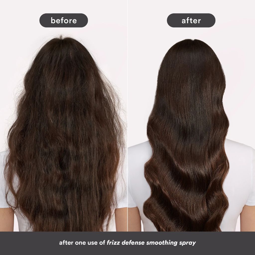 VERB Frizz Defense Smoothing Spray Travel Size Before and After - Zennkai