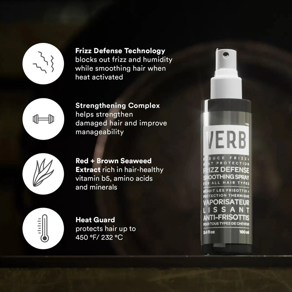 VERB Frizz Defense Smoothing Spray Travel Size Key Features - Zennkai