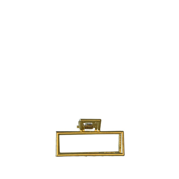 Mini Claw Clip - Gold Rectangle